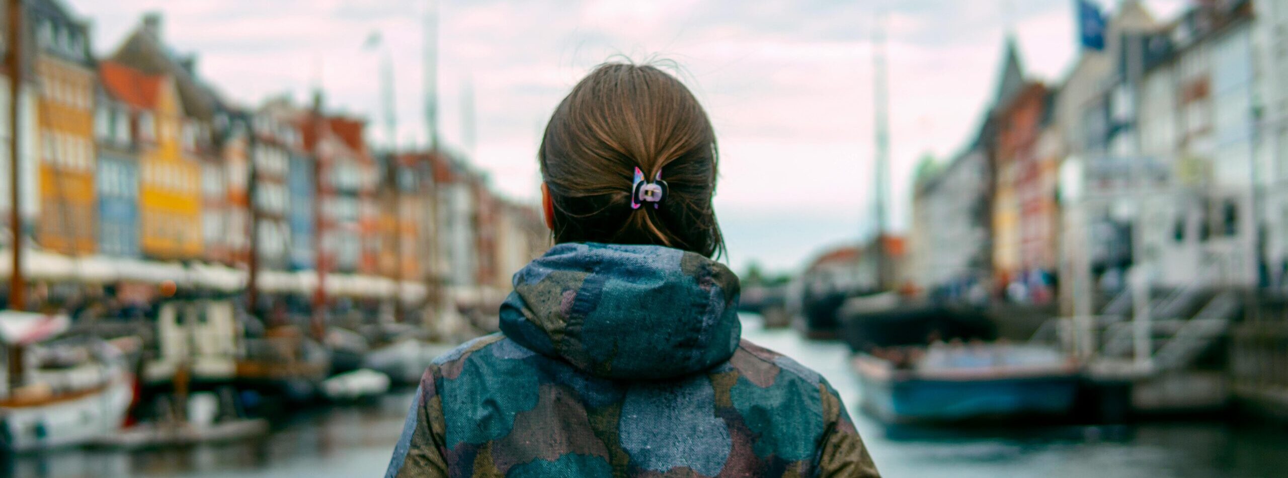 Looking down the Nyhavn canal in Copenhagen